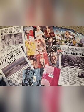 Taylor Swift Bundle Lot Canvas Poster Set W/ Croc Charms & Flags Tapestries